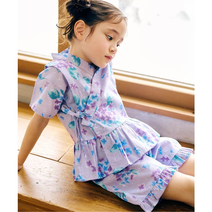 ラベンダー | アプレのはんなりGIRLSペプラム甚平 | F.O.Online Store