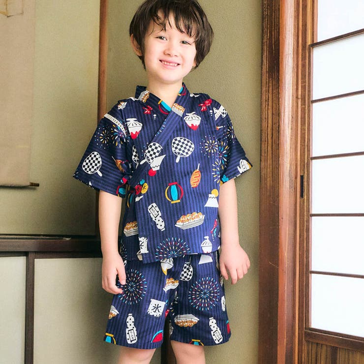 ダークネイビーブルー | アプレのはんなりBOYS甚平 | F.O.Online Store