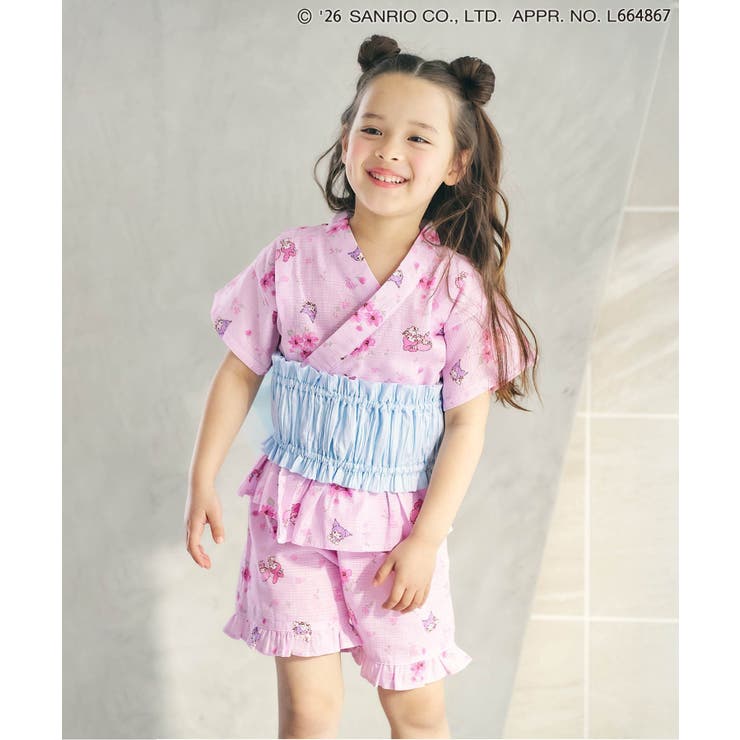 花柄 | 【サンリオキャラクターズ】甚平（帯セット） | F.O.Online Store