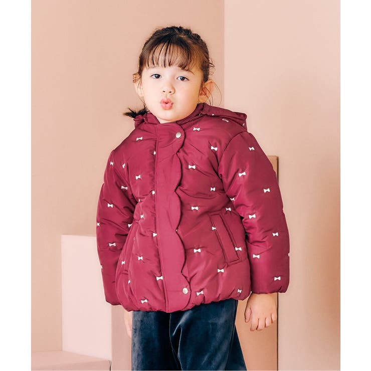 レッド | スカラップ刺繍アウター | F.O.Online Store