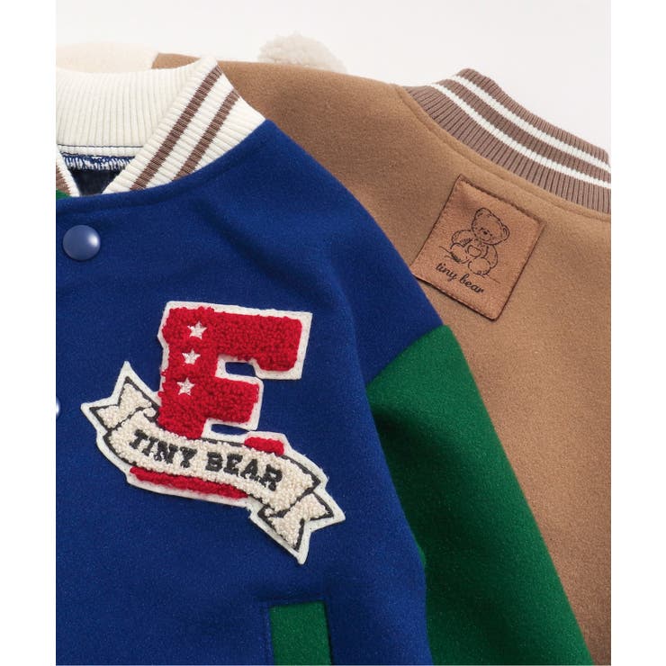 tiny bear モチーフ付きスタジャン[品番：FOKK0016703]｜F.O.Online 