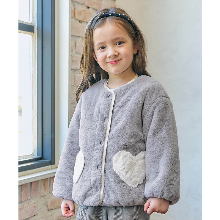 アイボリー | ハートポケットリバーシブルファージャケット | F.O.Online Store