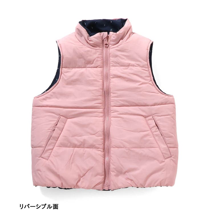 WEB限定 【ウォッシャブル】リバーシブル中綿ベスト 洗濯機で洗える