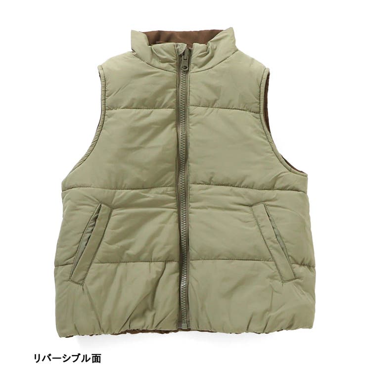WEB限定 【ウォッシャブル】リバーシブル中綿ベスト 洗濯機で洗える