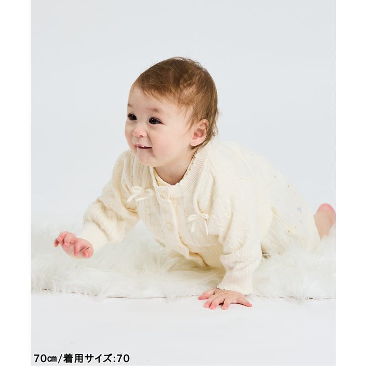 リボンベビーカーディガン 洗濯機で洗える | F.O.Online Store | 詳細画像3 