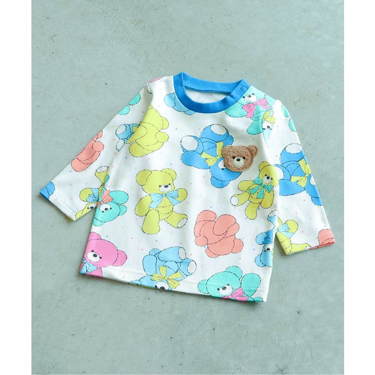 オフホワイト | tiny bear Palette 総柄Tシャツ  | F.O.Online Store
