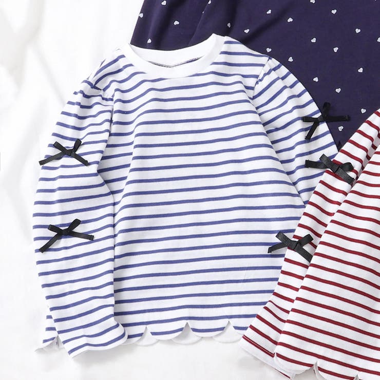 ブルー | スカラップリボンTシャツ | F.O.Online Store