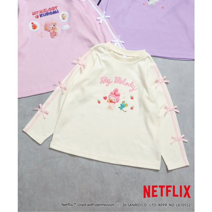 NETFLIX MYMELODY＆KUROMI 転写Tシャツ  | F.O.Online Store | 詳細画像1 