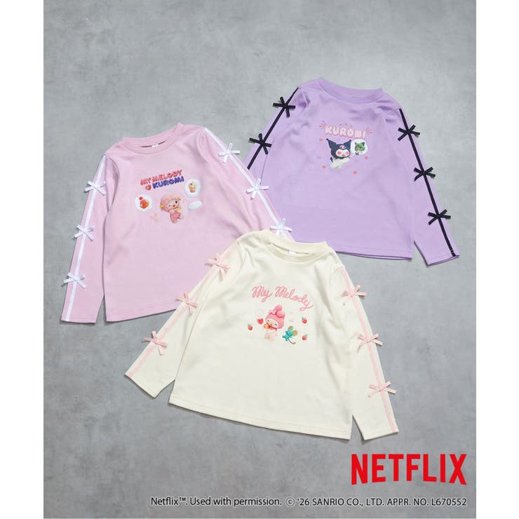 NETFLIX MYMELODY＆KUROMI 転写Tシャツ  | F.O.Online Store | 詳細画像7 