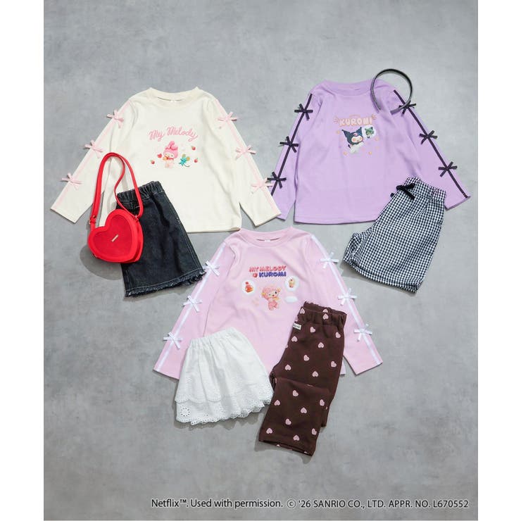 NETFLIX MYMELODY＆KUROMI 転写Tシャツ  | F.O.Online Store | 詳細画像8 