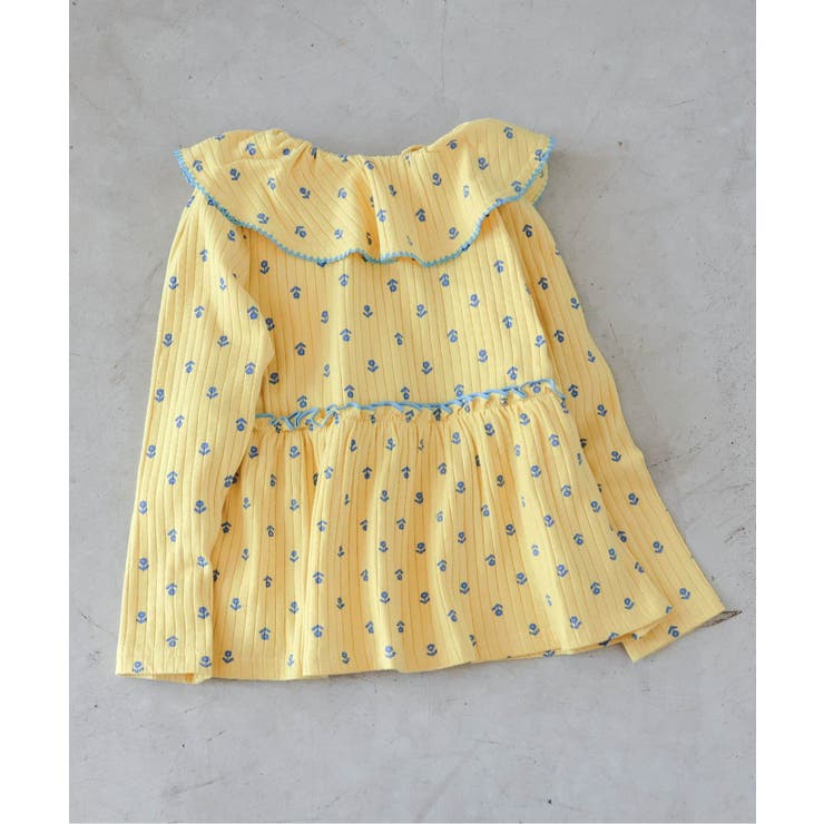 イエロー | フリル衿ペプラムリブトップス | F.O.Online Store