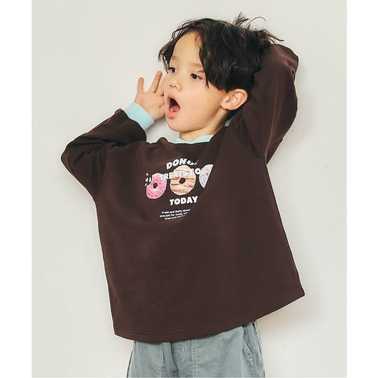 ブラウン | 【リンク】バラエティ転写モチーフTシャツ  | F.O.Online Store