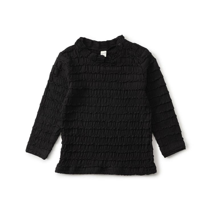 ブラック | フリルジャガードTシャツ | F.O.Online Store