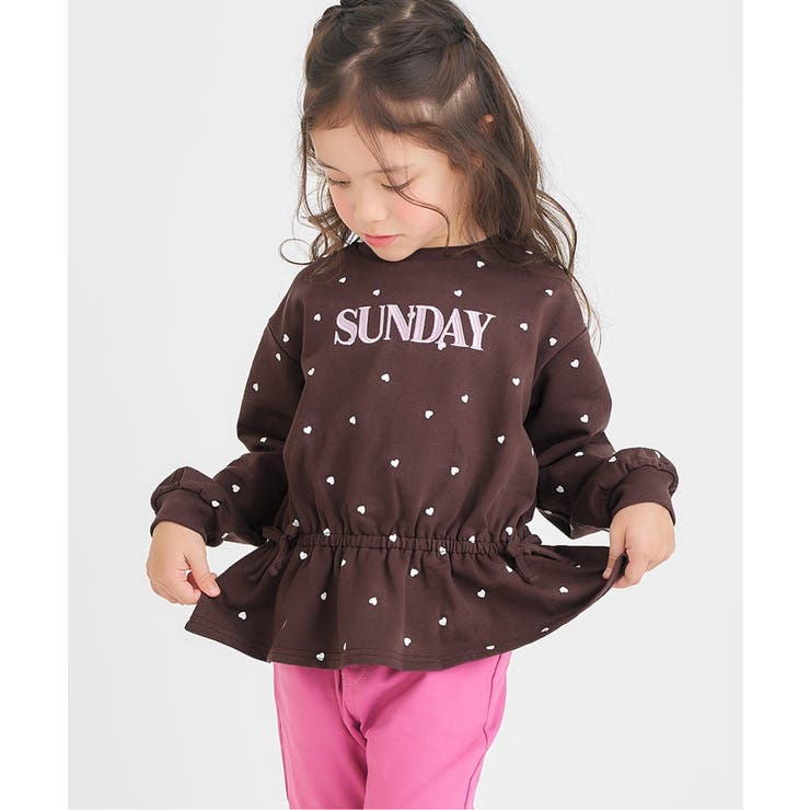 ブラウン | WEB限定 スウェットライクペプラムロゴトップス | F.O.Online Store