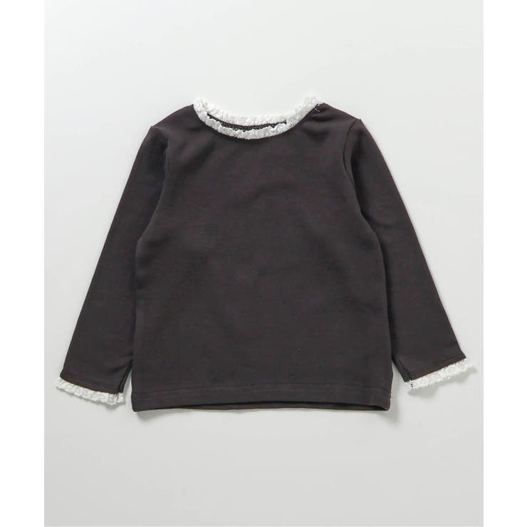 チャコール | ハート針抜きフリルTシャツ | F.O.Online Store