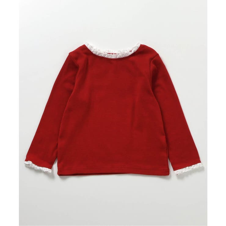 レッド | ハート針抜きフリルTシャツ | F.O.Online Store