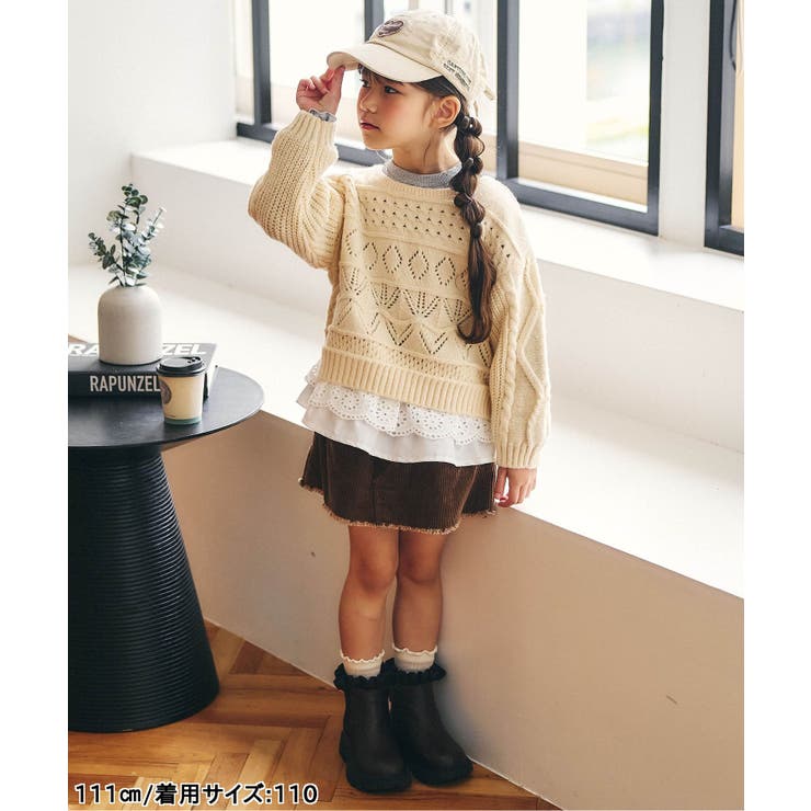 レースフリル切り替えリブTシャツ  | F.O.Online Store | 詳細画像13 