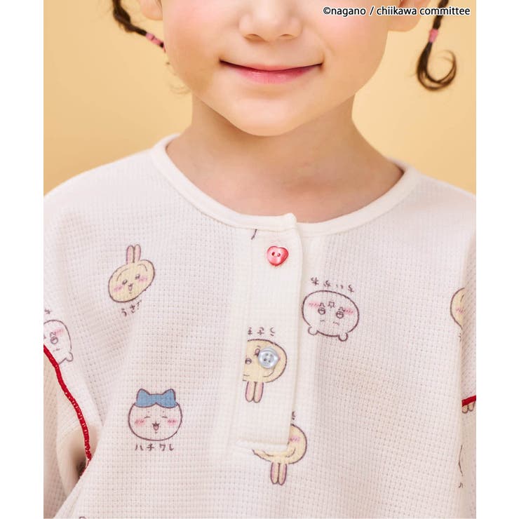 【アニメちいかわ】ワッフルヘンリーネックTシャツ(セットアップ可) | F.O.Online Store | 詳細画像3 