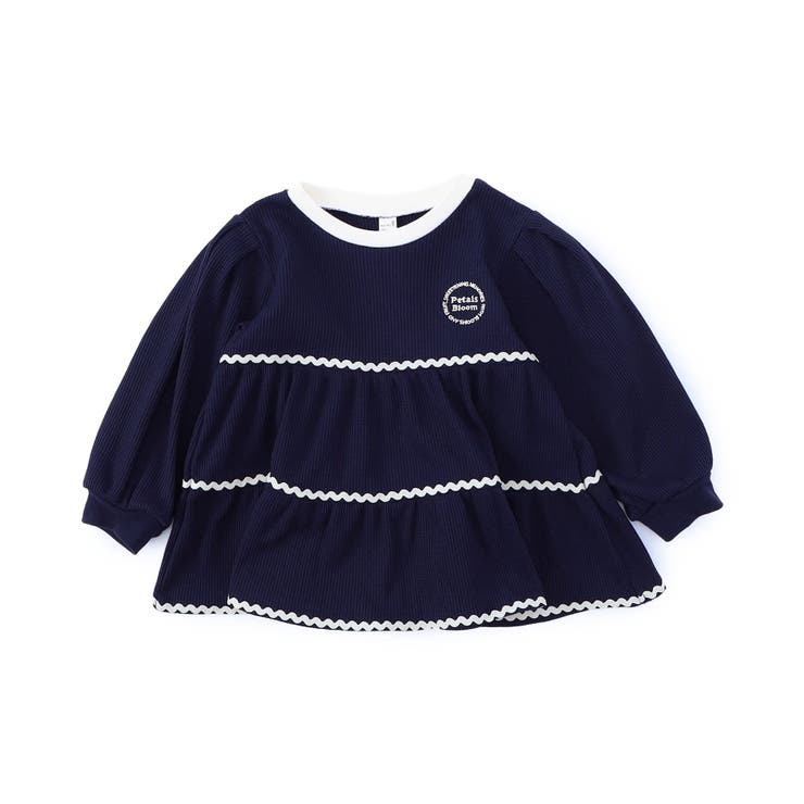 ネイビーブルー | WEB限定 ワッフルティアードなみなみライントップス | F.O.Online Store