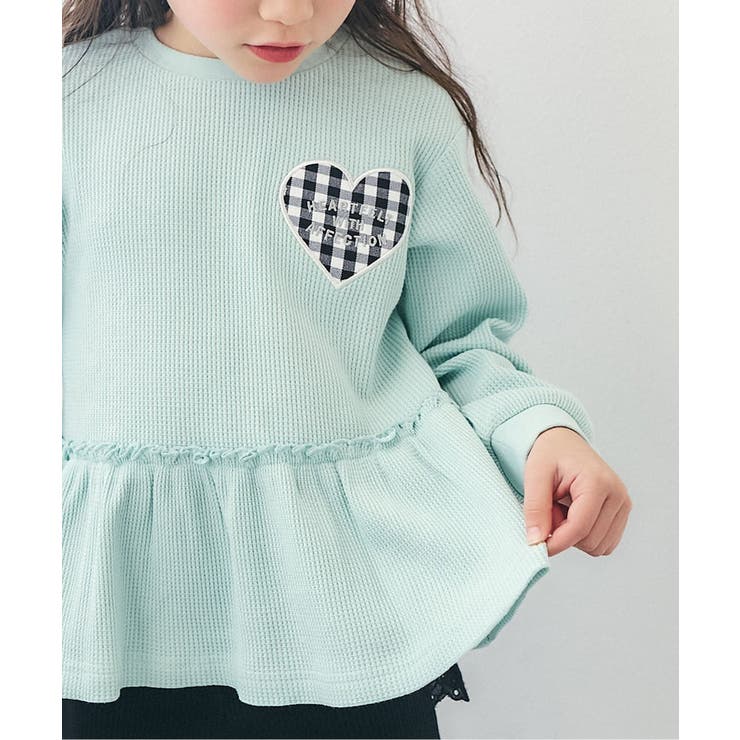 【新色追加】ワッフルペプラムハートモチーフTシャツ | F.O.Online Store | 詳細画像5 