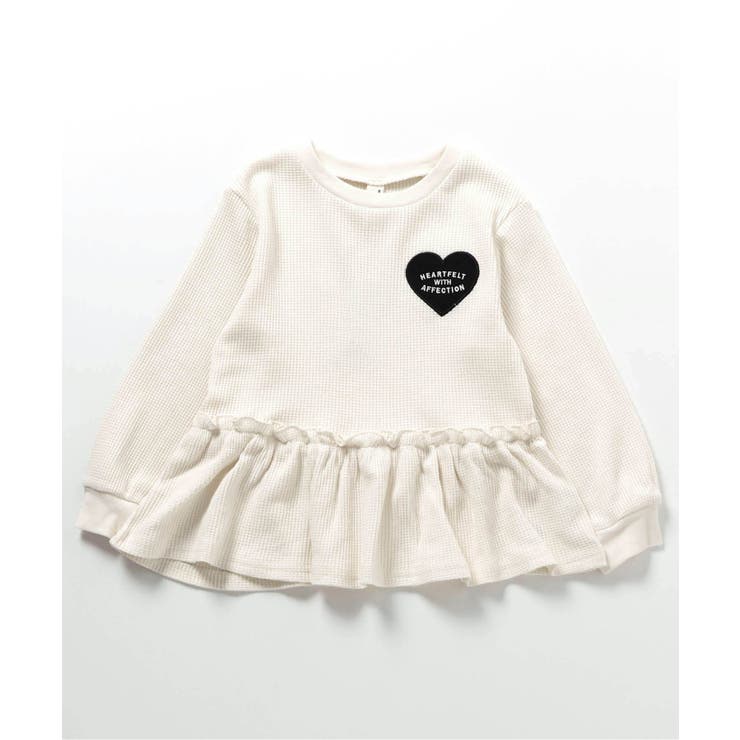 アイボリー | 【新色追加】ワッフルペプラムハートモチーフTシャツ | F.O.Online Store