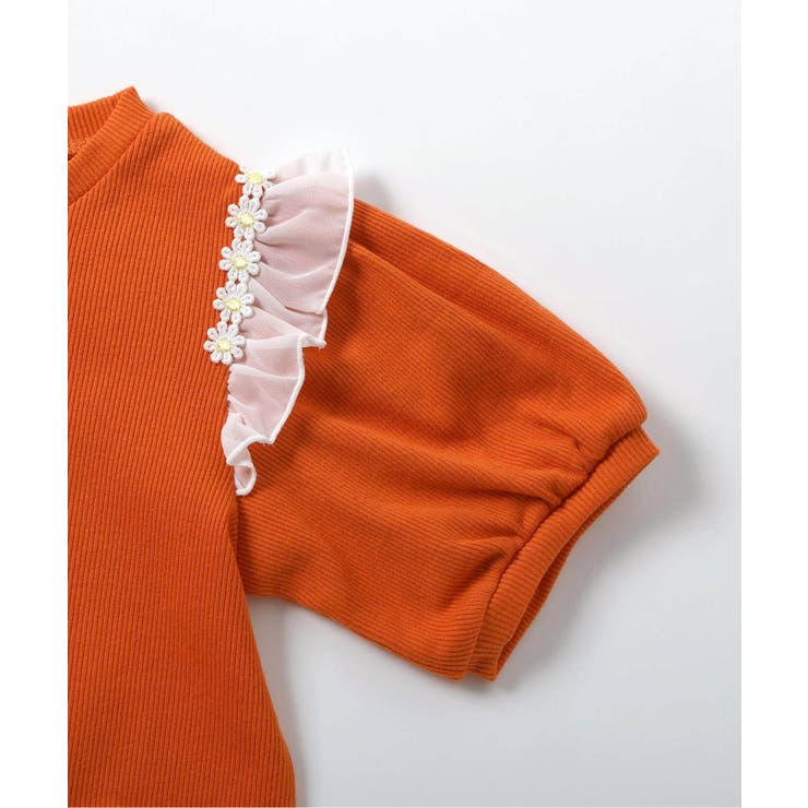 肩フリルフラワーモチーフTシャツ | F.O.Online Store | 詳細画像10 