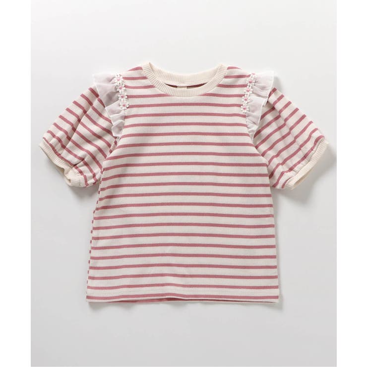 肩フリルフラワーモチーフTシャツ | F.O.Online Store | 詳細画像14 