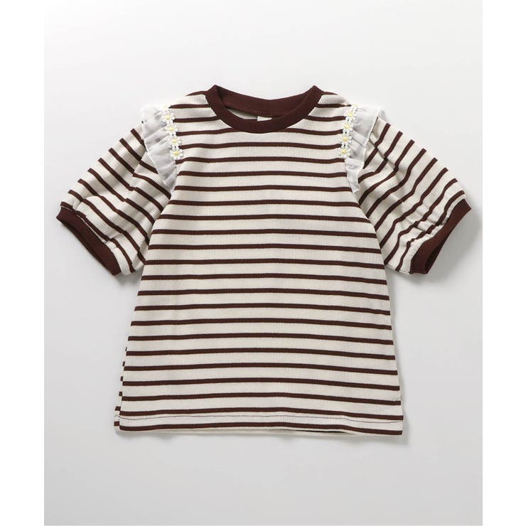 肩フリルフラワーモチーフTシャツ | F.O.Online Store | 詳細画像2 