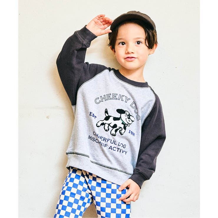 ブラック | ラグランサガラモチーフトレーナー  | F.O.Online Store