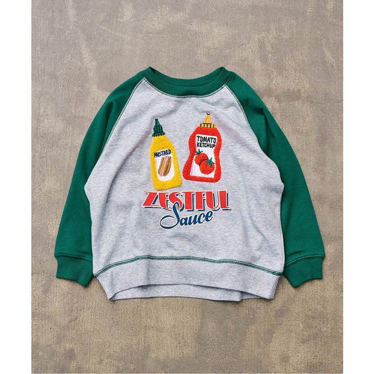 グリーン | ラグランサガラモチーフトレーナー  | F.O.Online Store