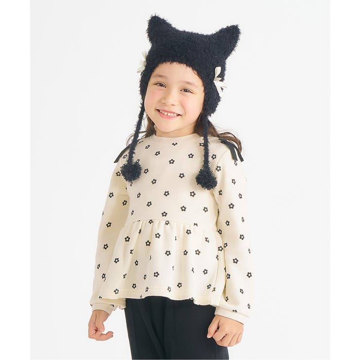 花柄 | 肩リボンペプラムトレーナー | F.O.Online Store