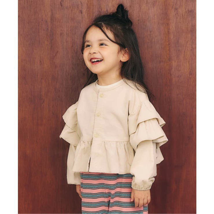 アイボリー | シャツコールボリュームフリルブラウス | F.O.Online Store