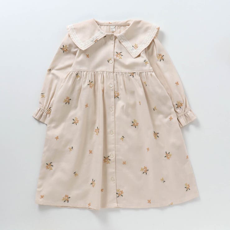 アイボリー | キンモクセイ・アジサイ刺繍ワンピース | F.O.Online Store