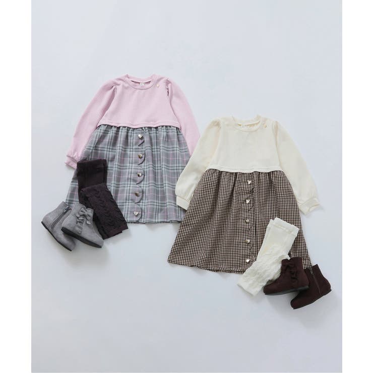 ハートボタンスカラップドッキングワンピース | F.O.Online Store | 詳細画像13 