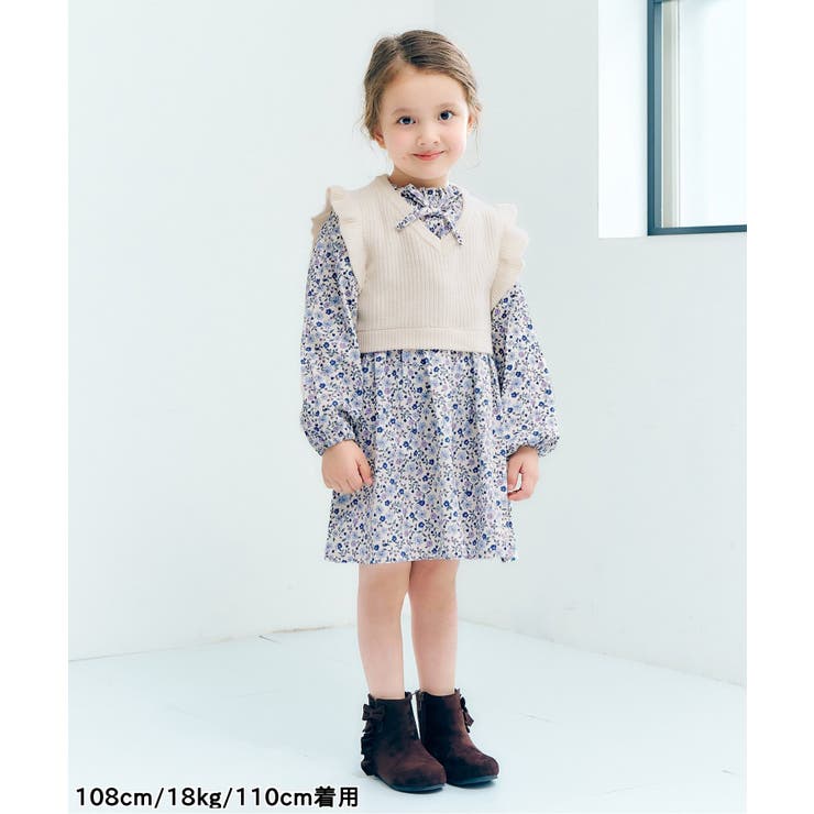 フリルニットベスト&ワンピースセット | F.O.Online Store | 詳細画像14