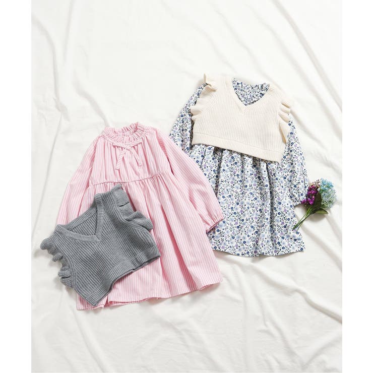 フリルニットベスト&ワンピースセット | F.O.Online Store | 詳細画像18