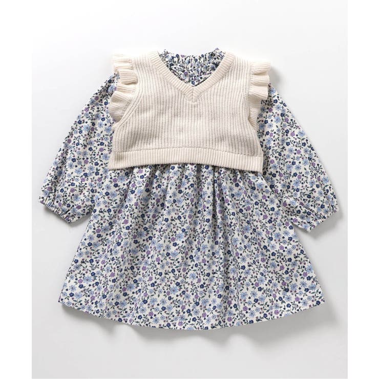 フリルニットベスト&ワンピースセット | F.O.Online Store | 詳細画像2