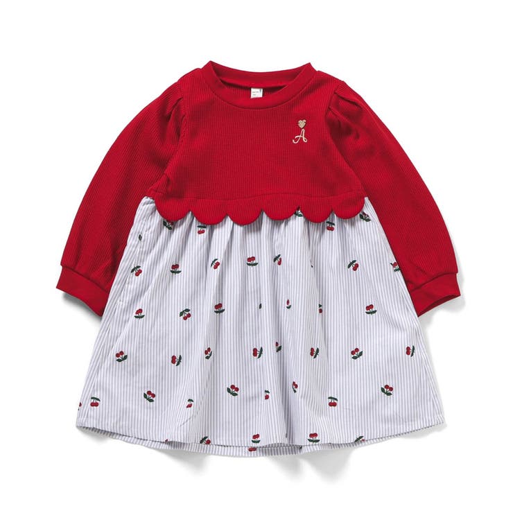 レッド | WEB限定 スカラップドッキングワンピース | F.O.Online Store