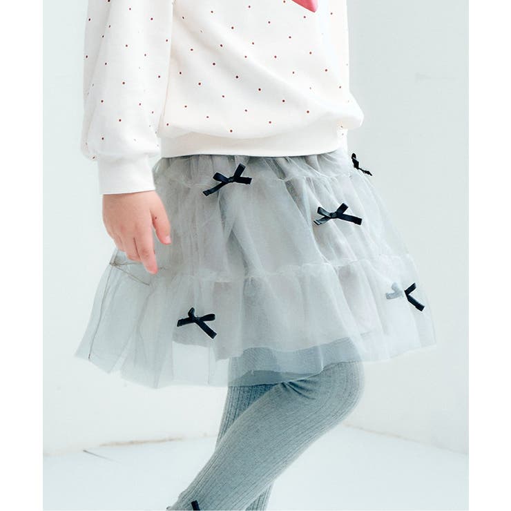 グレー | リボンティアードチュールスカート | F.O.Online Store