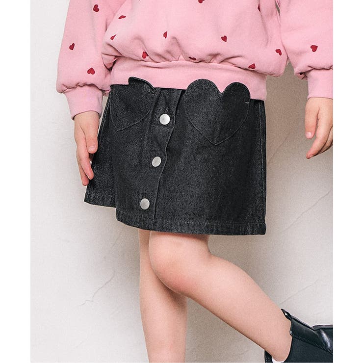 ブラック | ハートポケットインパンツ付きスカート | F.O.Online Store