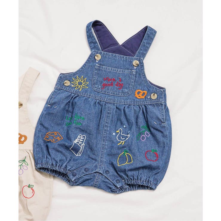 デニム | 線画刺繍ベビーサロペット | F.O.Online Store