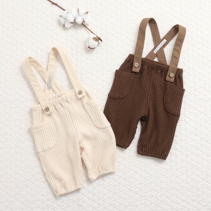 サスペンダー付きワッフルパンツ[品番：FOKK0020449]｜F.O.