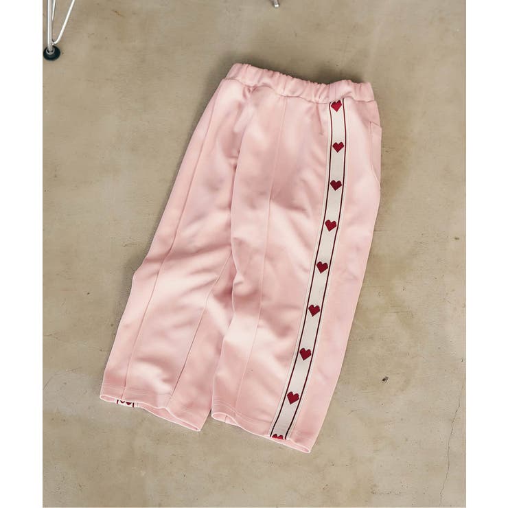 ピンク | 【リンク】ハートジャガードサイドラインパンツ  10分丈 | F.O.Online Store