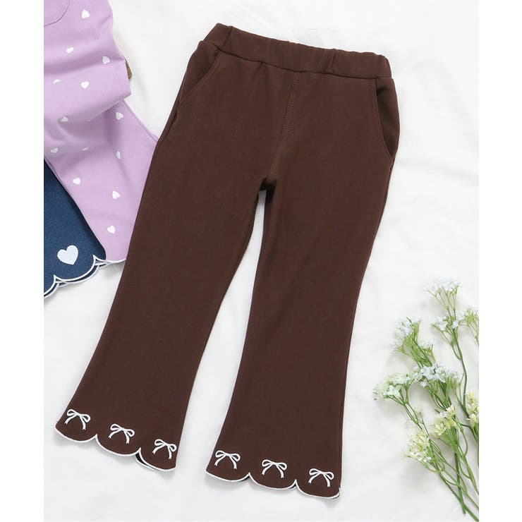 ブラウン | WEB限定 裾スカラップカットソーパンツ  10分丈 | F.O.Online Store