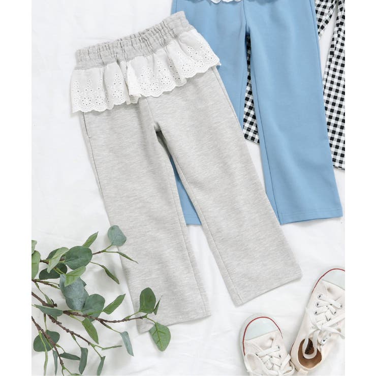 グレー | WEB限定 ペプラムレース/7days Style pants  10分丈 | F.O.Online Store
