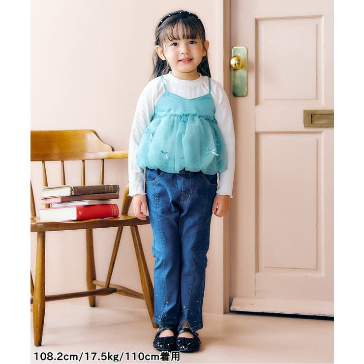 裾パール・ラインストーンフレアきゅんパンツ  10分丈 | F.O.Online Store | 詳細画像20 
