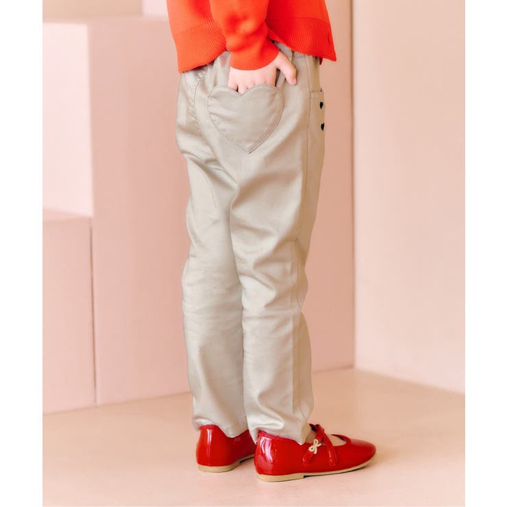 ベージュ | ハート刺繍スリムきゅんパンツ  10分丈 | F.O.Online Store