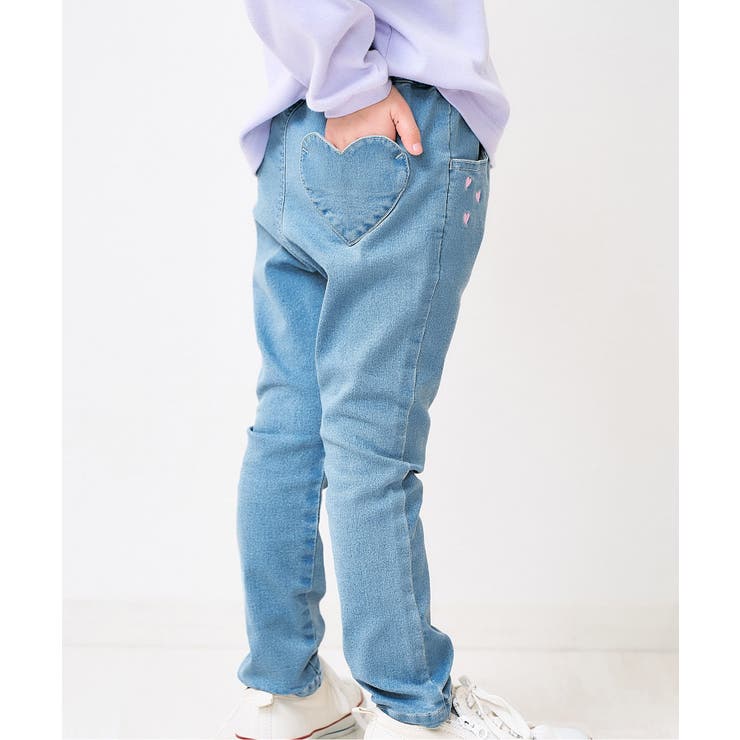 サックス | ハート刺繍スリムきゅんパンツ  10分丈 | F.O.Online Store