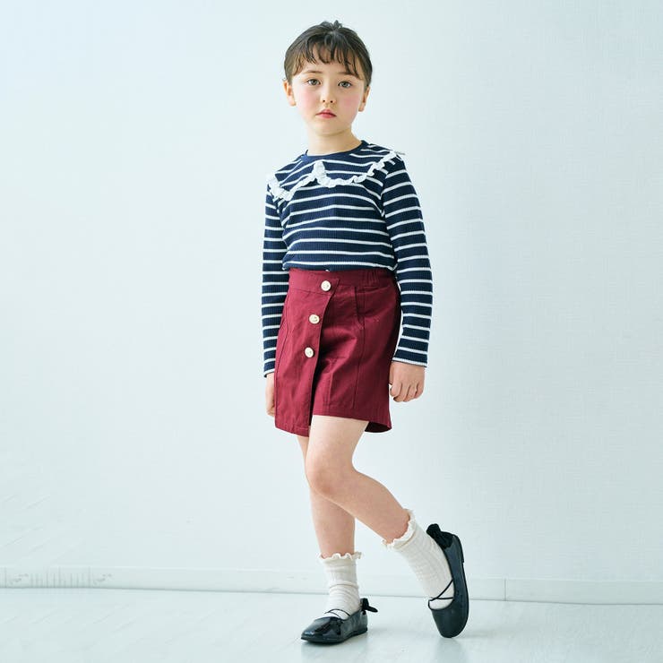 WEB限定 フロントボタンラップキュロット[品番：FOKK0017281