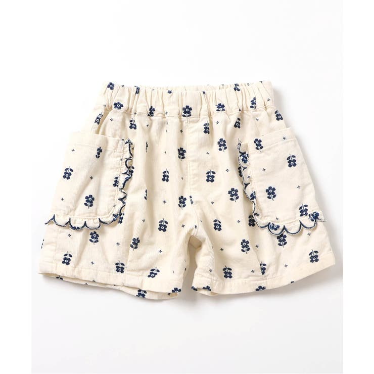 アイボリー | 【リンク】花柄スカラップポケットパンツ  ショート丈 | F.O.Online Store